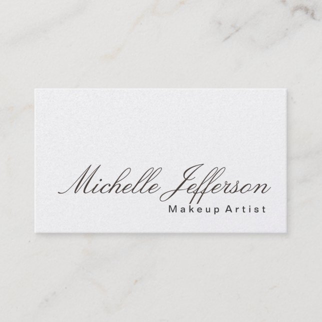 Carte de visite de maquillage de calligraphie (Devant)