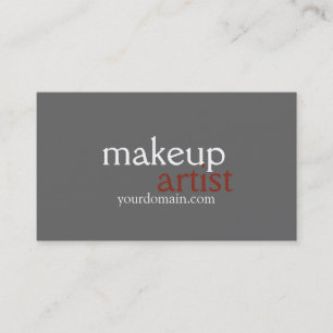 Carte de visite de maquillage gris