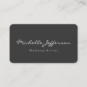 Carte de visite de maquillage gris arrondi