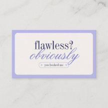 Carte de visite de maquillage minimaliste de typog