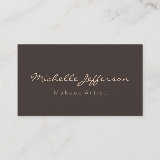 Carte de visite de maquillage moderne et moderne t (Devant)