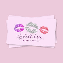 Carte de visite de maquillage parties scintillant