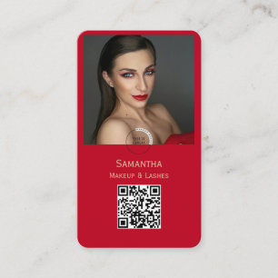 Carte de visite de maquillage photo moderne avec c