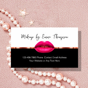 Carte de visite de maquillage tendance classique