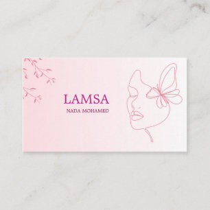 Carte de visite de maquilleur LAMSA Élégant Rose