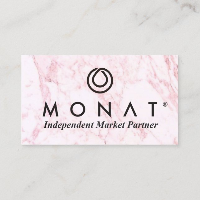 Carte de visite de marbre rose MONAT (Dos)
