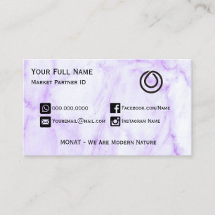 Carte de visite de marbre violet MONAT