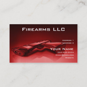 Carte de visite de marchand d'armes à feu