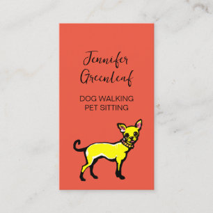 Carte de visite de marche de chien