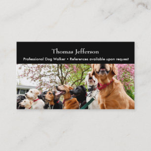 Carte de visite de marche de chien