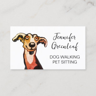 Carte de visite de marche de chien
