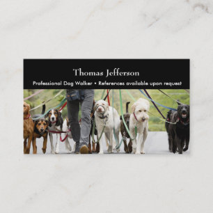 Carte de visite de marche de chien