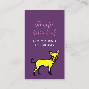Carte de visite de marche de chien