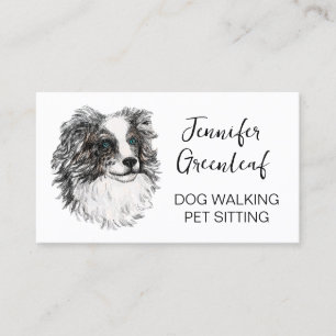 Carte de visite de marche de chien