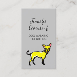 Carte de visite de marche de chien