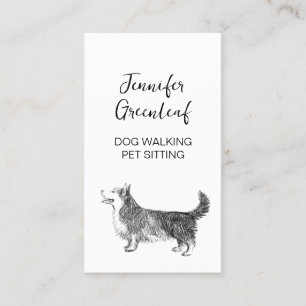 Carte de visite de marche de chien