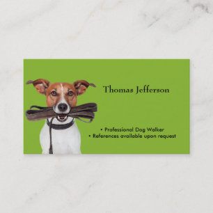 Carte de visite de marche de chien drôle