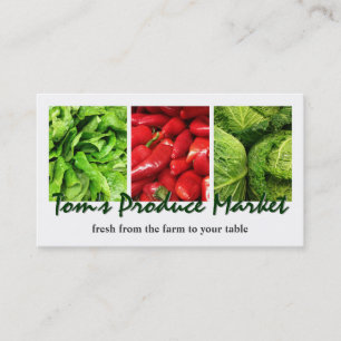 Carte de visite de marché de produit