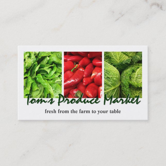 Carte de visite de marché de produit (Devant)