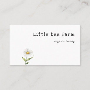 Carte de visite de marguerite minimaliste