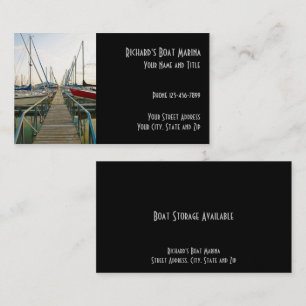 Carte de visite de marina de ventes de bateau