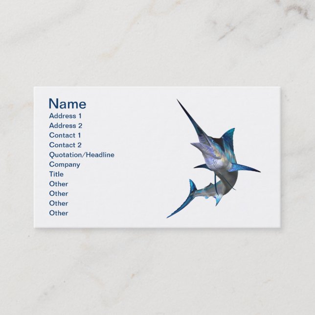 Carte de visite de Marlin (Devant)