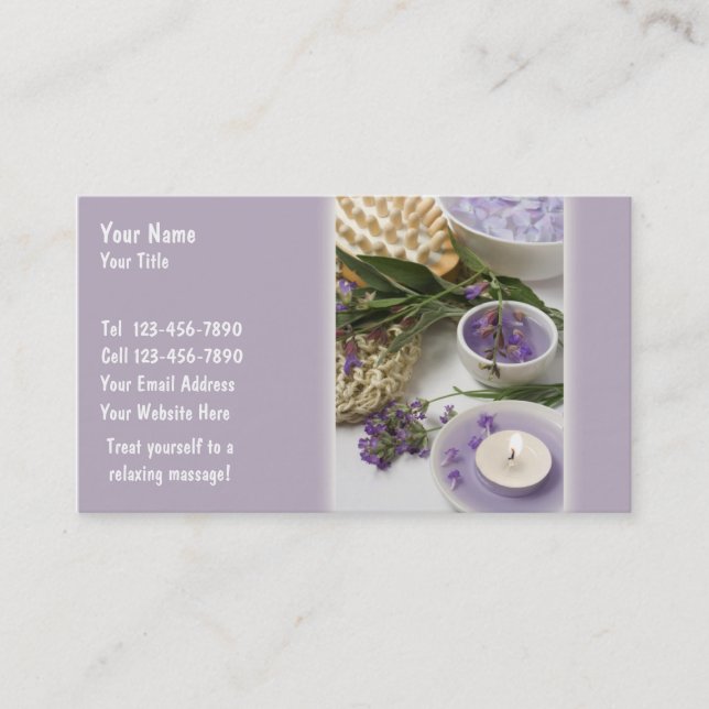 Carte de visite de massage (Devant)