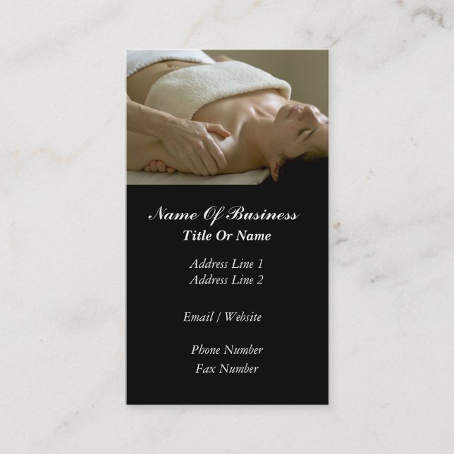 Carte de visite de massage (Devant)