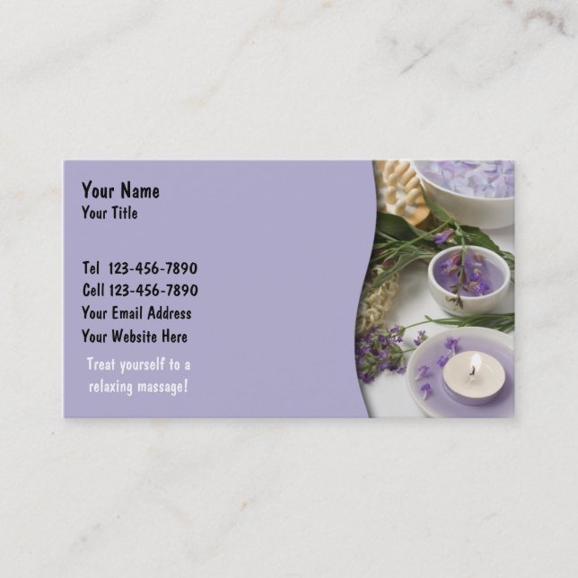 Carte de visite de massage (Devant)