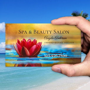 Carte de visite de massage de beauté de Spa de Lil