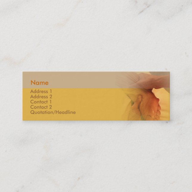 Carte de visite de massage de pied (Devant)