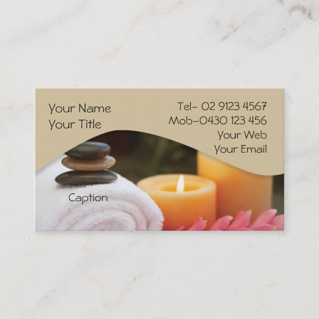 Carte de visite de massage/relaxation (Devant)