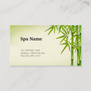 Carte de visite de massage spa