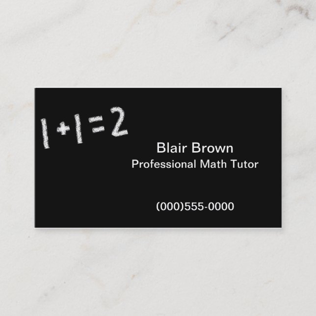 Carte de visite de "maths" (Devant)