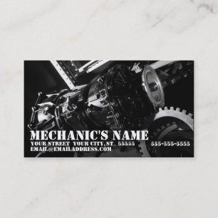 Carte de visite de mécanicien de transmission