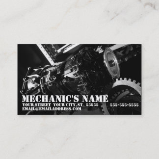 Carte de visite de mécanicien de transmission