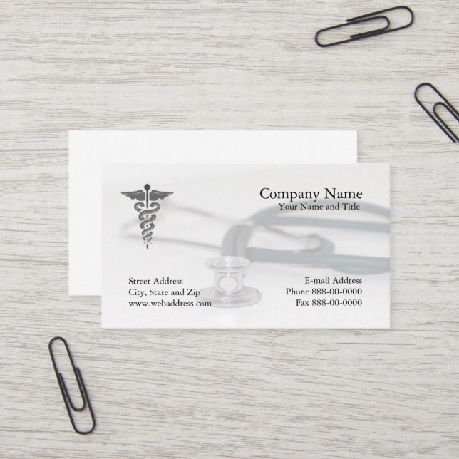 Carte de visite de médecin (Devant/Arrière en situation)