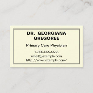 Carte de visite de médecine moderne de soins prima