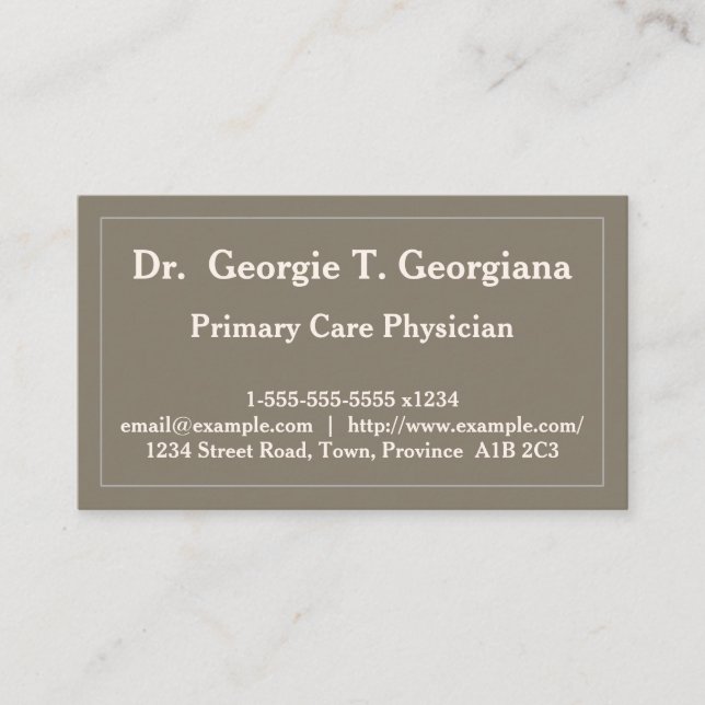 Carte de visite de médecine moderne de soins prima (Devant)