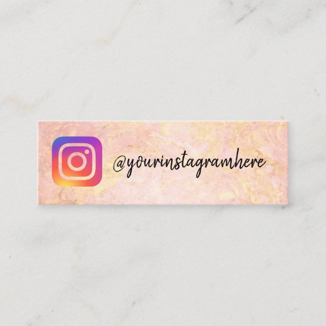 carte de visite de médias sociaux en or rose (Devant)