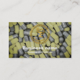 Carte de visite de médicaments pour logo or