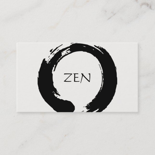 Carte de visite de méditation de cercle de zen (Devant)