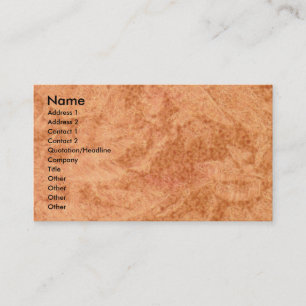 Carte de visite de mélange de cuivre
