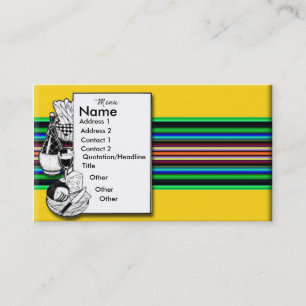 Carte de visite de menu