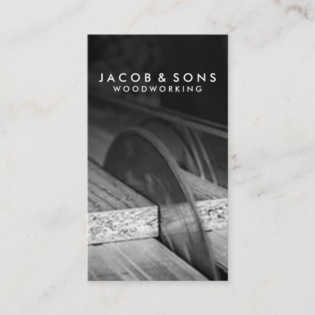 Carte de visite de menuiserie de charpentier (Devant)