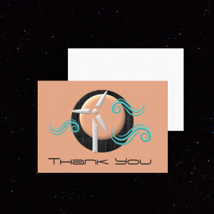 Carte de visite de Merci de tour à vent