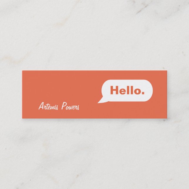 Carte de visite de message de messagerie instantan (Devant)