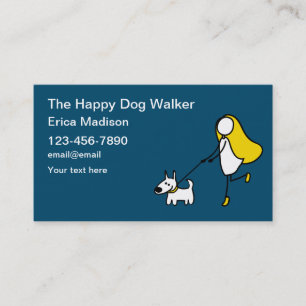 Carte de visite de mignon chien Walker