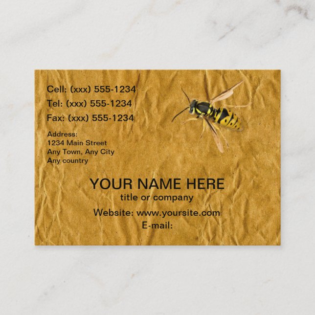 Carte De Visite ~ de MINE d'ABEILLE (exterminateurs/lutte contre (Devant)