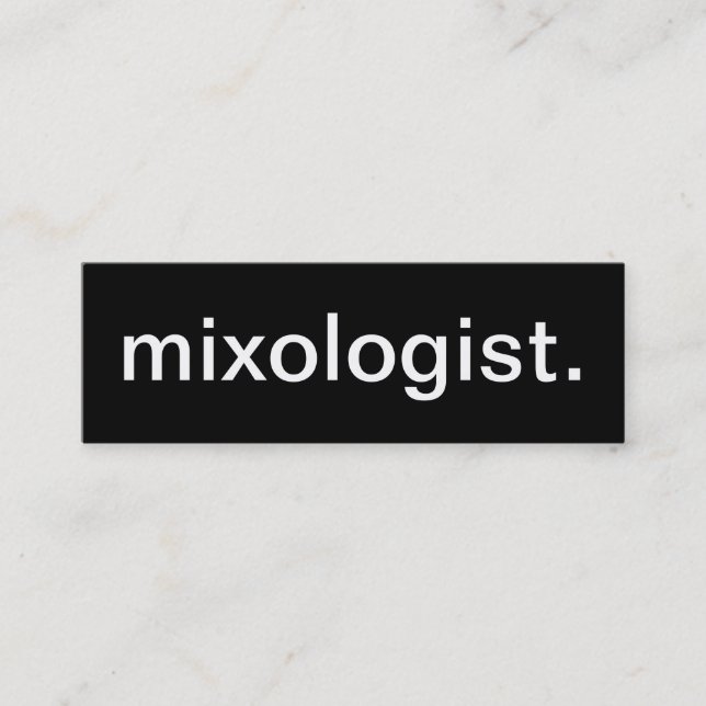 Carte de visite de Mixologist (Devant)
